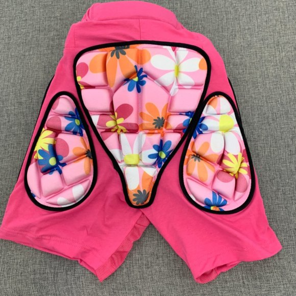 Brand New Girls Leipupa Kids Floral Pink Padded‎ Shorts Medium Protection Gear